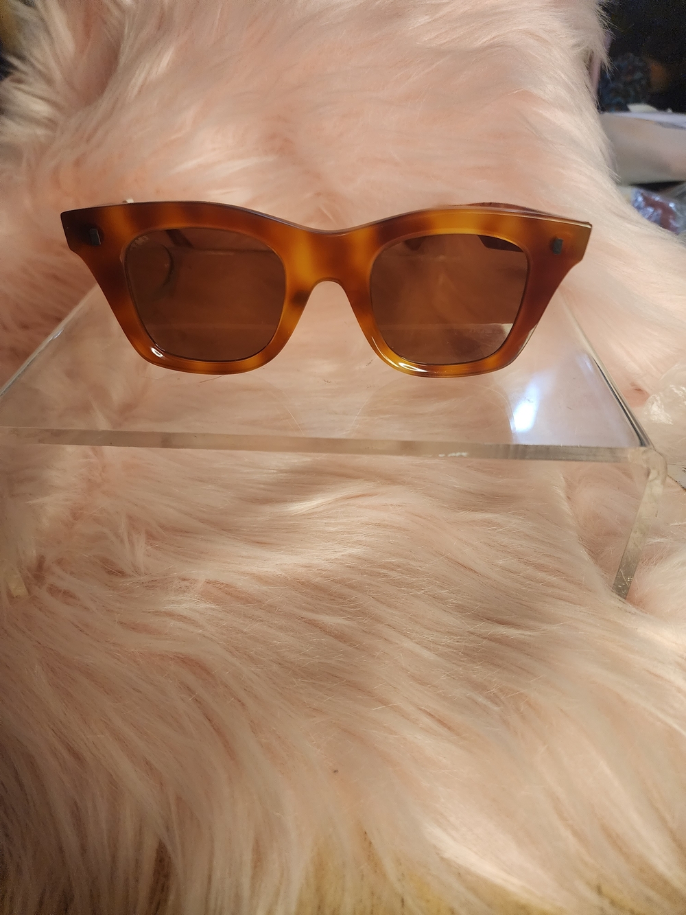 Celine Tortoiseshell Brown Women's Retro Square Tinted Sunglasses